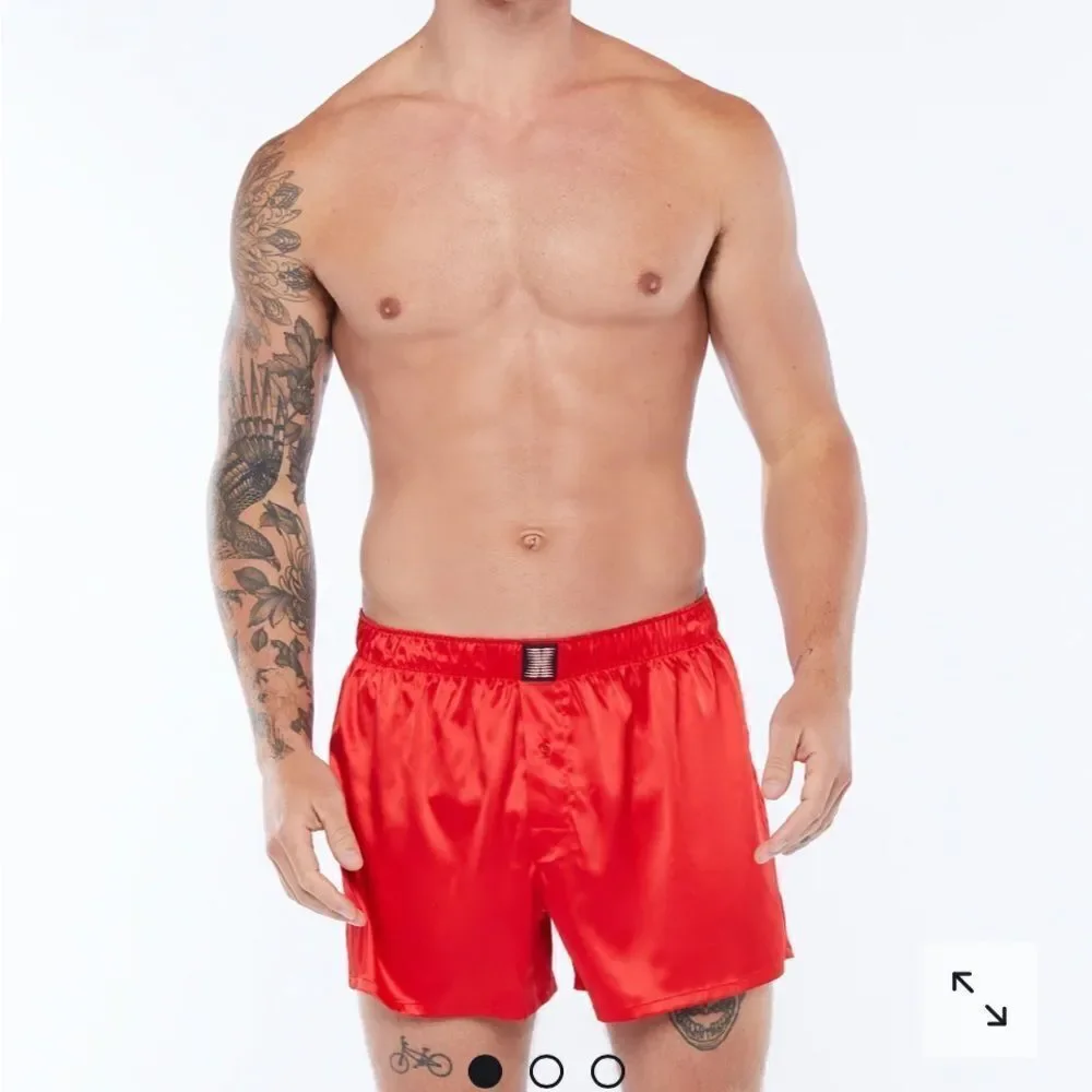 Savage X Satin Boxers Goji Berry XXL NWT and in packaging